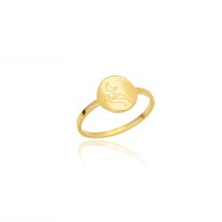 Hmsanase Ring Ringe Damen Bijouterie Herren Vintage Sonne Mond Ringe Für Frauen Männer Sonne Mond Fingerring Femme 10 Jz3717G von Hmsanase