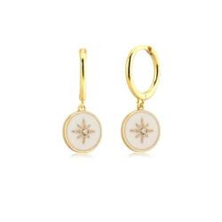 Ohrringe Ohrstecker Damen Schmuck Earrings Stern Mond Ellipse Anhänger Tropfen Ohrringe Für Frauen Täglich Ohrringe Pendientes L0196 von Hmsanase