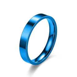 Ring Ringe Damen Bijouterie Herren Damen-Ring, Ringe Für Herren, Matt Gebürstet, Für Hochzeit, Verlobung, Unisex, 13 Blaue Farbe von Hmsanase