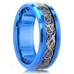 Ring Ringe Damen Bijouterie Herren Mode 8Mm Blauer Ring Für Männer Vintage Ring Männer Ehering Geschenk 6 Style16 von Hmsanase