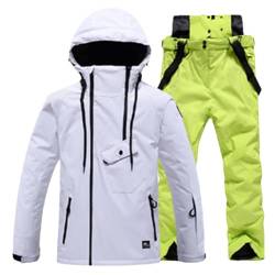 Damen Skianzug Winter Outdoor Snowboard Isolierte Warme Jacken Und Hosen Schneeanzug, Jacke Pant2, 42 von Hndudnff
