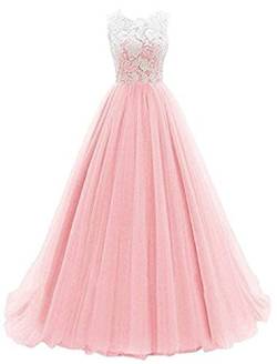 Festliches Mädchen Kleider Lange Brautjungfern Kleider Festlich Hochzeit Party Prinzessin Kleid Blumenmädchen Festzug Gr. 104 116 128 134 140 146 152 164 (146, Rosa) von Ho Mall