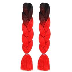 Kunsthaar Haar,Kanekalon Haar Haarverlängerungen, 23.6 inch Braiding Hair Extensions Ombre Jumbo Braids Hair 2 Stücke, Hair for Flechten Afro Box Braids, Für Crochet Twist Flechten Haar (#M1) von HoGeGe