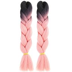 Kunsthaar Haar,Kanekalon Haar Haarverlängerungen, 23.6 inch Braiding Hair Extensions Ombre Jumbo Braids Hair 2 Stücke, Hair for Flechten Afro Box Braids, Für Crochet Twist Flechten Haar (#M45) von HoGeGe