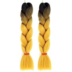 Kunsthaar Haar,Kanekalon Haar Haarverlängerungen, 23.6 inch Braiding Hair Extensions Ombre Jumbo Braids Hair 2 Stücke, Hair for Flechten Afro Box Braids, Für Crochet Twist Flechten Haar (#M7) von HoGeGe