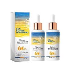 Vitamin C Sunscreen SPF 50,Mineral Sunscreen for Face,Vitamin C - Hyaluronic Acid - Collagen,Lightweight Sunscreen,Ultimate Sun Protection,WHITENING CREAM SWEAT REFRESHING SUNBLOCK 50ml (2PC) von HoGeGe