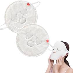 Wiederverwendbar Handtuch Maske, Heißkompresse, Gesichtstuch, Gesichtsmasken Steamer Facial Kits, für Frauen Mädchen Kosmetikerinnen Hautpflege (2PC) von HoGeGe