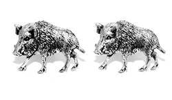 Wildschwein Manschettenknöpfe, von hoaderworld in feines englisches Zinn, handgefertigt, in Geschenkverpackung. von Hoardersworld