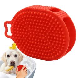 Badebürste für Hunde, Duschbürste für Hunde,Doppelseitiger Hundewaschschrubber mit Aufhängehaken | Reinigungsbürste für Haustiere, Reinigungsmittel für Hunde und Katzen, Haustierbedarf für wohltuende von Hobngmuc