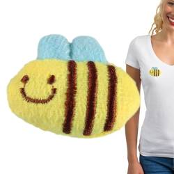 Hobngmuc Bienenbroschen,Süße Bienenbroschen - Dekorative Bienenbroschen, Reversabzeichen für Schals, Kleidung, Jacken, Schultaschen von Hobngmuc