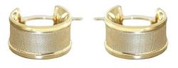 Breite Creolen Gold 585 kleine Ohrringe Ohrschmuck ca. 1,4 cm Ø Damen Herren Hobra-Gold von Hobra-Gold