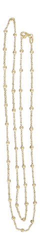 Hobra-Gold Kugelkette Silber 925 vergoldet Halskette Silberkette 42-45 - 50-60 - 70-100 cm von Hobra-Gold
