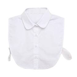Hocaies Frauen Kragen Vintage Elegante Abnehmbare Hälfte Shirt Bluse Cotton Kragen Weiß Damen Blusenkragen (Rundhalskragen) von Hocaies