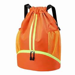 Hoedia Turnbeutel Sportrucksack mit Kordelzug - Fussball Sporttasche Schwimmbeutel mit Schuhfach und Wasserdichter Tasche für Damen/Herren/jungen/kinder von Hoedia