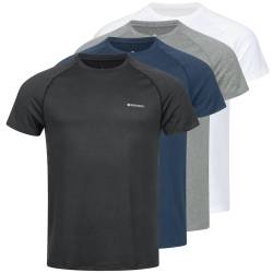 Höhenhorn Kannin Herren T-Shirt Laufshirt Fitness aus Recyceltem Material M Dunkelgrau von Höhenhorn