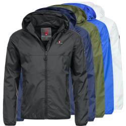 Höhenhorn Rigi Herren Regen Jacke Outdoor Rain Freizeitjacke Kapuze Regenjacke 3XL Blau von Höhenhorn