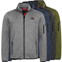 Höhenhorn Tacul Herren Jacke Fleece Strickjacke Strickfleece Outdoor Sweatshirt L / Dunkelblau von Höhenhorn