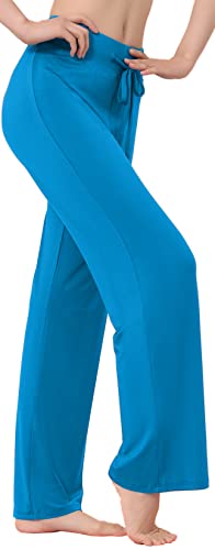 HOEREV Frauen Soft Modal Slimming Hose Yoga Hosen Pyjama-Hose, Blau, M von Hoerev