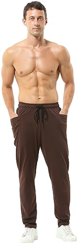 Hoerev Herren-Hose aus Baumwolle, für Laufen, Sport, Mode, Walking, Laufen, Yoga, atmungsaktiv, Braun, 3XL von Hoerev