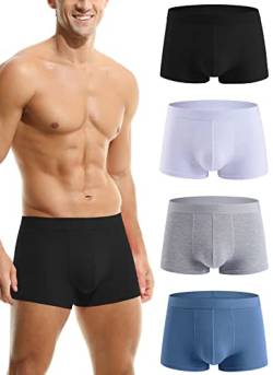 Hoerev Packung mit 4 Herren Super Soft and Comfortable Fiber Trunks Unterwäsche,Gemischt,L von Hoerev