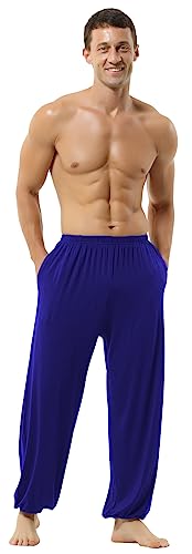 Hoerev Super Soft Modal Spandex Harem Yoga Pilates Schlauch，Königsblau，3XL von Hoerev