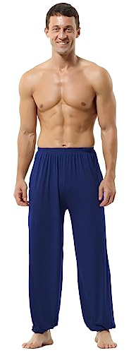 Hoerev Super Soft Modal Spandex Harem Yoga Pilates Schlauch，Marineblau，XL von Hoerev