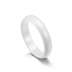 Hoisy Ringe für Frauen, Ring Damen Hochzeit Silber Einfach Weiß Größe 57 Eheringe Antragsring für Frauen von Hoisy