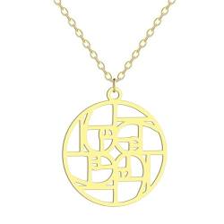 Anhänger Halskette für Frauen Mädchen Edelstahl Spirale - Goldener Schnitt Charm Halskette Mathe Schmuck Geschenk von Hokech