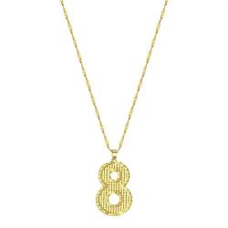 Arabische Zahl Anhänger Halskette für Frauen Männer Glückszahl Halskette Choker Collier Handgemachte vergoldete Schmuck Geschenk von Hokech