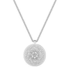 Das Siegel der Sieben Erzengel Amulett Anhänger Halsketten Männer Frauen Pentagramm Das Siegel von Ameth Talisman Halskette Geschenk von Hokech