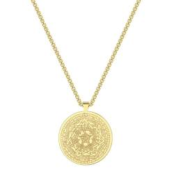 Das Siegel der Sieben Erzengel Amulett Anhänger Halsketten Männer Frauen Pentagramm Das Siegel von Ameth Talisman Halskette Geschenk von Hokech