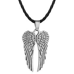 Feder Engel Flügel Anhänger Halskette für männliche Mode Seil Kette Choker Vintage Schmuck Herren Jungen Schmuck von Hokech