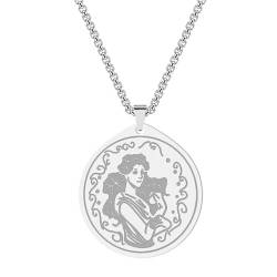 Göttin der Fruchtbarkeit Halskette für Frauen Männer Edelstahl Tochter von Demeter und Zeus Anhänger Heidnischer Schmuck Geschenk von Hokech