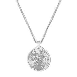 Göttin des Sieges Amulett Halskette, Mondsymbol Göttin des Sieges Talisman Anhänger, griechische Mythologie Charm Schmuck Geschenk von Hokech