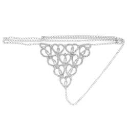 Herz Strass String Unterwäsche Bauchkette Einfache Taille rund für Frauen Bikini Kristall Körper Kette Schmuck Geschenke von Hokech