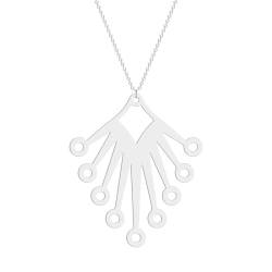 Hohle Blume geometrischer Anhänger Halskette für Frauen Mädchen Edelstahl lasergeschnitten Sonne Charm Kette weibliche Party Schmuck von Hokech