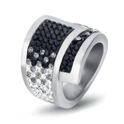 Hokech 316L Edelstahl Kreative Perlen Frauen Eheringe mit Perlen Mode Schmuck Ring Accessoires für Frauen von Hokech