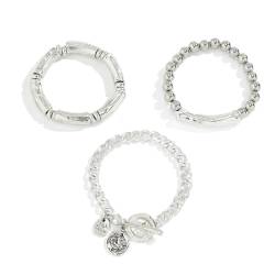 Hokech 4Pcs/Set Vintage OT Schnalle Münzanhänger Armband für Frauen auf der Hand Goth Open Charm Armreifen Paar Freunde Schmuck Geschenk von Hokech