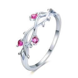 Hokech Elegante 3-farbige optionale Kristallblattblumen Ringe für Frauen Paare Verlobungsringe Brautfinger Ehering Schmuck Geschenk von Hokech