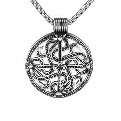 Hokech Irish Celtic Knot Shield of Destiny Raff Amulet Necklace for Men Women Retro Nordic Charm Jewelry Gift von Hokech