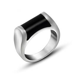 Hokech Mode Edelstahl Männer Ring Schwarze Farbe Eheringe für Männer von Hokech