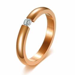 Hokech Modemarke Cubic Zirkonia Stein Schwarz Gold Silber Farbe Edelstahl Ehering Verlobungsring für Frauen von Hokech