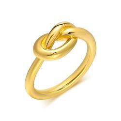 Hokech 、Neuer hochwertiger Knoten unendlicher Ring für Frauen Edelstahl Schmuck Fingerring weibliche Party Geschenk Anillos von Hokech