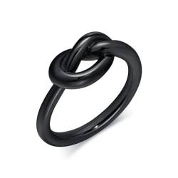 Hokech 、Neuer hochwertiger Knoten unendlicher Ring für Frauen Edelstahl Schmuck Fingerring weibliche Party Geschenk Anillos von Hokech