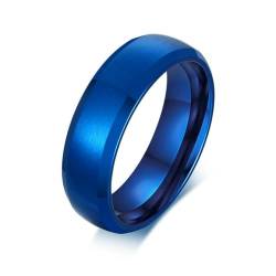 Hokech Schwarz Blau Gold Silber Farbe Edelstahl Ring Männer gebürstetes Paar Ehering Verlobungsringe für Männer Frauen von Hokech