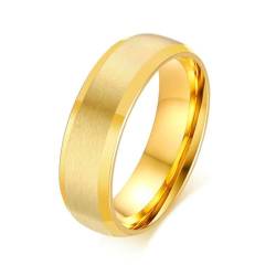 Hokech Schwarz Blau Gold Silber Farbe Edelstahl Ring Männer gebürstetes Paar Ehering Verlobungsringe für Männer Frauen von Hokech