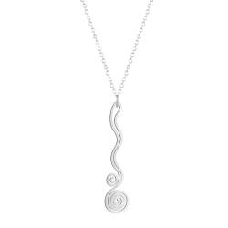 Hokech baumelnde lange anhänger halskette edelstahl halskette für frauen mädchen handgemachtes hohles spiraldesign von Hokech
