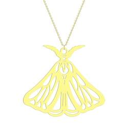 Insekt Luna Motte Anhänger Halskette für Frauen Mädchen Edelstahl Laser geschnitten Schmetterling Charm Kette Party Weiblicher Schmuck von Hokech