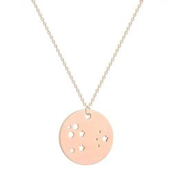 Piercing Small Planet Halskette für Frauen Mädchen Runde Münze Halskette Erde Stern Charm Einzigartig für Freunde von Hokech