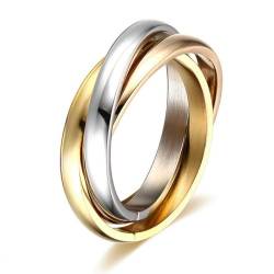 Punk Vintage 3-Finger-Ring-Sets für Frauen Neue Mode Gold Silber Farbe Edelstahl Hochzeit Verlobungsring von Hokech